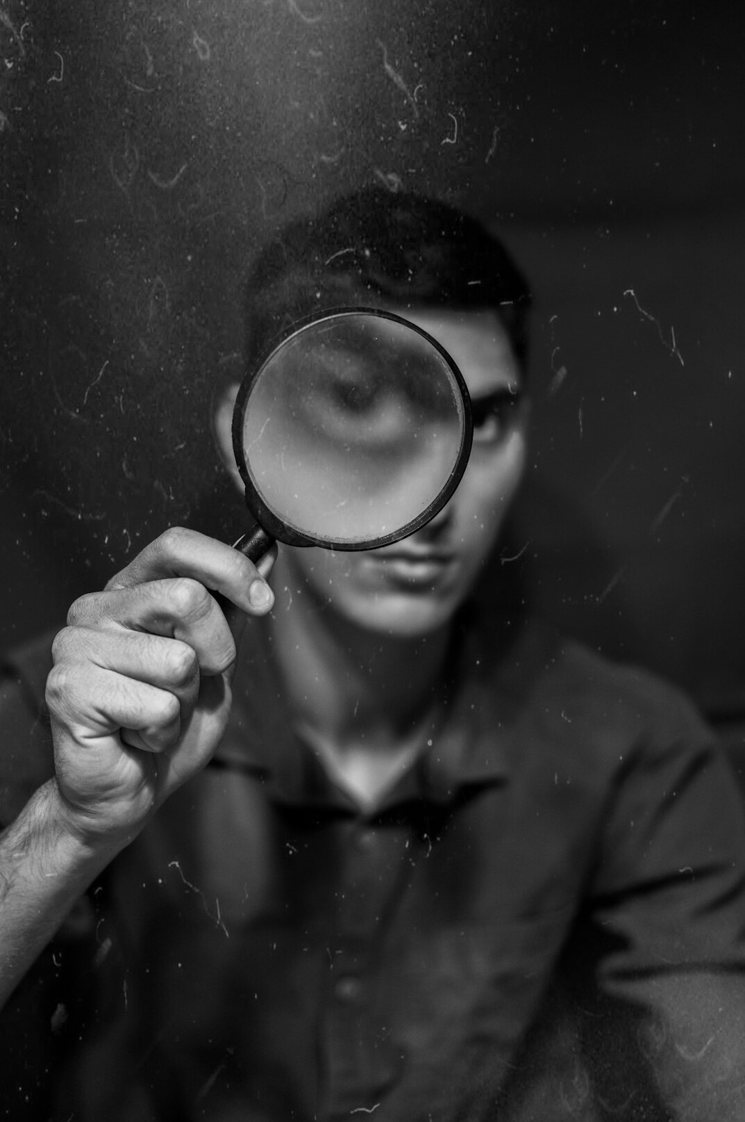 detective reviewing evidence