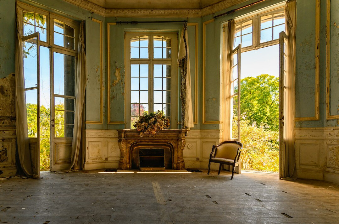 old abandoned house interior